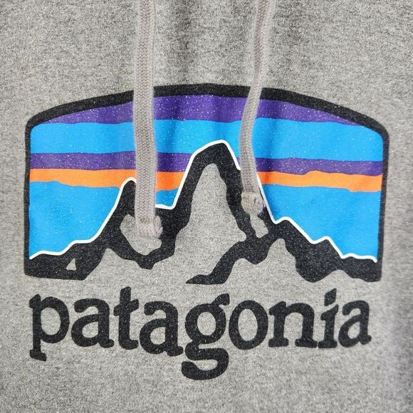Patagonia Regular Fit Frontside Graphic Long Sleeve Pullover Uprisal Hoody XL - Picture 3 of 6